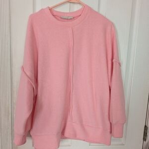 Zenana Pink Fleece Cozy Top, Size S/M